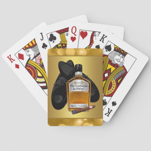 Whiskey en sigaar pokerkaartspel speelkaarten (Achterkant)