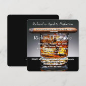 Whiskey en sigaar verjaardagsfeestje kaart (Voorkant / Achterkant)