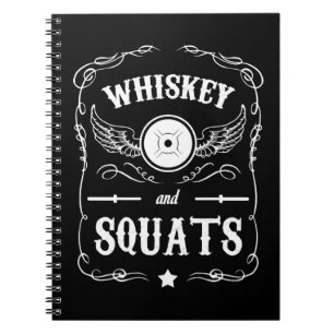 Whiskey en Squats - "Gewichtheffen" Motivatie Notitieboek