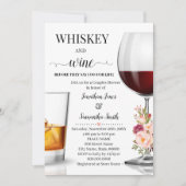 Whiskey en wijn voordat ik doe bruiloft douche roz kaart (Voorkant)