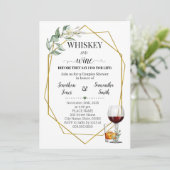 Whiskey en wijn voordat ik doe groen goud kaart (Staand voorkant)