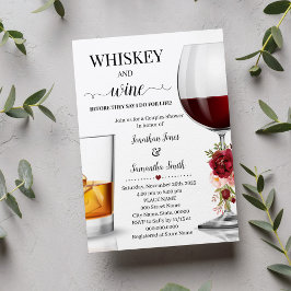 Whiskey en wijn voordat ik doe Koppels Douche Kaart