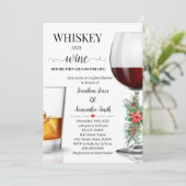 Whiskey en wijn voordat ik kerst douche kaart (Staand voorkant)