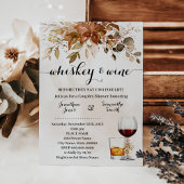 Whiskey en Wine Couples Shower Fall Wedding Kaart