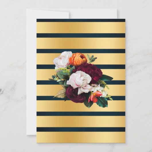 Whiskey en Wine Flowers Couples Shower Weddenschap Kaart (Achterkant)