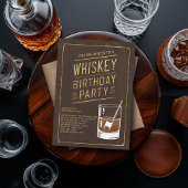 Whiskey Faux Goud Leder Elegant 50ste Verjaardag Kaart