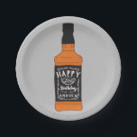 Whiskey Fles 21st Birthday Whiskey Lovers Papieren Bordje<br><div class="desc">Viel een 21ste verjaardag in stijl of gooi een feestje voor je favoriete whiskydrinker met deze leuke papieren borden. Ze bevatten een door de hand getekende illustratie van een whiskyfles met een zwart-wit etiket en je eigen aangepaste tekst op het etiket. Het is gemakkelijk om deze borden te personaliseren gebruikend...</div>