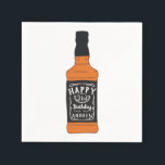 Whiskey Fles 21st Birthday Whiskey Lovers Servet<br><div class="desc">Vier een 21e verjaardag in stijl of geef een feestje voor je favoriete whiskydrinker met deze leuke papieren feestservetten. Ze zijn voorzien van een handgetekende stijl illustratie van een whiskyfles met een zwart-wit label en uw eigen aangepaste tekst op het etiket. Het is gemakkelijk om deze servetten te personaliseren met...</div>