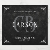 whiskey-fles likeurfles etiket (Enkel label)