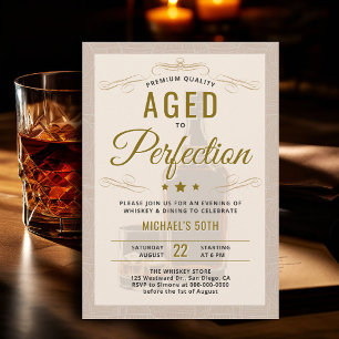 Whiskey Gerijpt tot in de Perfectie Crème 50ste Ve Kaart