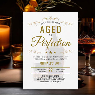 Whiskey Gerijpt tot Perfectie Diner 50ste Verjaard Kaart