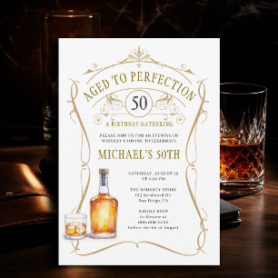 Whiskey Gerijpt tot Perfectie Rustige 50e Verjaard Kaart