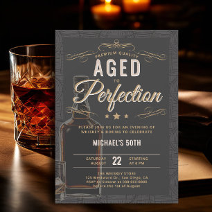 Whiskey Gerijpt Tot Perfectie Typografie 50ste Ver Kaart