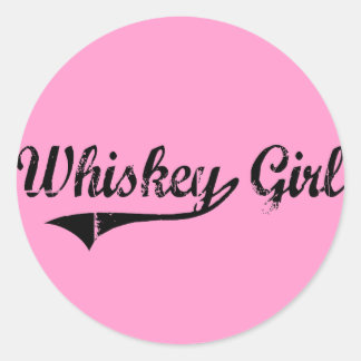 Whiskey Girl Ronde Sticker