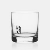 Whiskey Glas Abstracte Kunst Zwart Wit Goud (Links)