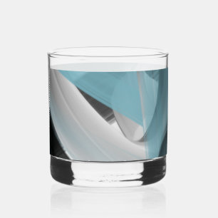 Whiskey Glass Abstract Decor Trend Blue Ocean Whisky Glas
