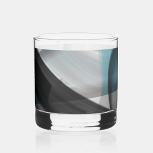Whiskey Glass Abstract Decor Trend Blue Ocean Whisky Glas