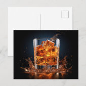 Whiskey Glass Briefkaart (Voorkant / Achterkant)
