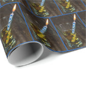 Whiskey Glass met Birthday Candle Cadeaupapier (Rol Hoek)