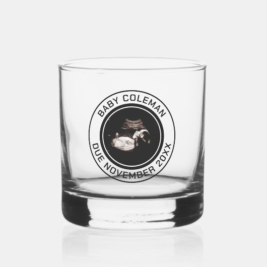 Whiskey Glass Zwangerschapsaankondiging Whisky Glas (Voorkant)