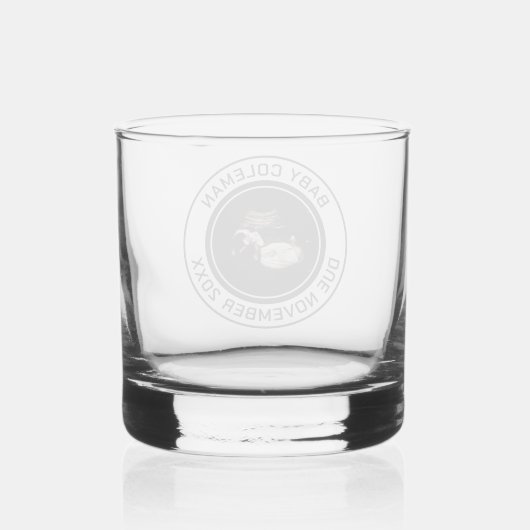 Whiskey Glass Zwangerschapsaankondiging Whisky Glas (Achterkant)