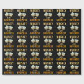 Whiskey Glasse Bourbon Drink Humor Cadeaupapier (Vlak)