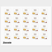 Whiskey Glazen En Chocolade Truffels Aquarel Vierkante Sticker (Vel)
