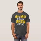 Whiskey Goes In Wisdom komt uit Grappige Scotch T-shirt (Voorkant volledig)