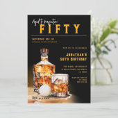 Whiskey & Golf Magazine Hoesje Verjaardagsfeest Kaart (Staand voorkant)