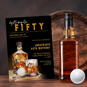 Whiskey & Golf Magazine Hoesje Verjaardagsfeest Kaart