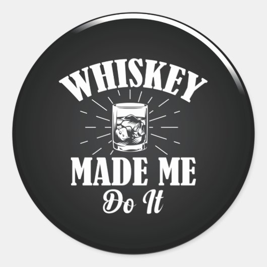 Whiskey heeft me gemaakt om het klassieke Sticker  (Voorkant)