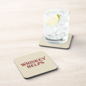 Whiskey helpt grappige alcohol gezegden whisky cit bier onderzetter (Rechterzijde)