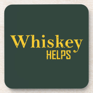 Whiskey helpt grappige alcohol gezegden whisky cit bier onderzetter