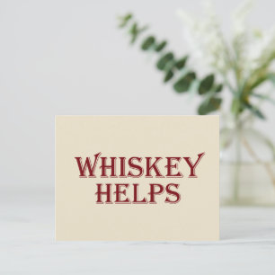 Whiskey helpt grappige alcohol gezegden whisky cit feestdagenkaart