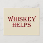 Whiskey helpt grappige alcohol gezegden whisky cit feestdagenkaart (Voorkant)