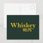 Whiskey helpt grappige alcohol gezegden whisky cit feestdagenkaart (Voorkant / Achterkant)