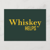 Whiskey helpt grappige alcohol gezegden whisky cit feestdagenkaart (Voorkant)