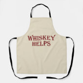 Whiskey helpt grappige alcohol gezegden whisky cit schort (Voorkant)