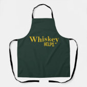 Whiskey helpt grappige alcohol gezegden whisky cit schort (Voorkant)