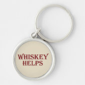 Whiskey helpt grappige alcohol gezegden whisky cit sleutelhanger (Voorkant)