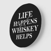 Whiskey helpt grappige alcoholische gezegden grote klok (Hoek)