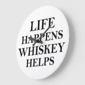 Whiskey helpt grappige alcoholische gezegden grote klok (Hoek)