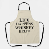 Whiskey helpt grappige alcoholische gezegden schort (Voorkant)