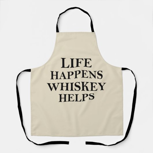Whiskey helpt grappige alcoholische gezegden schort (Voorkant)