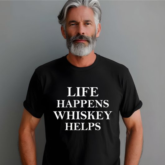 Whiskey helpt grappige alcoholische gezegden t-shirt