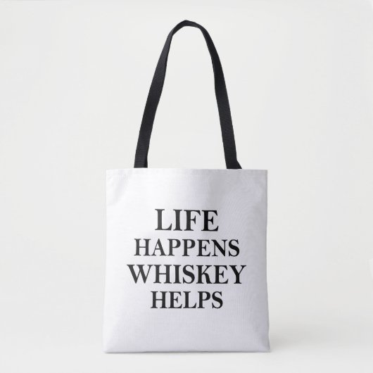 Whiskey helpt grappige alcoholische gezegden tote bag (Voorkant)