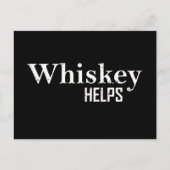 Whiskey helpt grappige drink alcoholcitaten feestdagenkaart (Voorkant)
