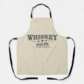 Whiskey helpt grappige drink alcoholische gezegden schort (Voorkant)