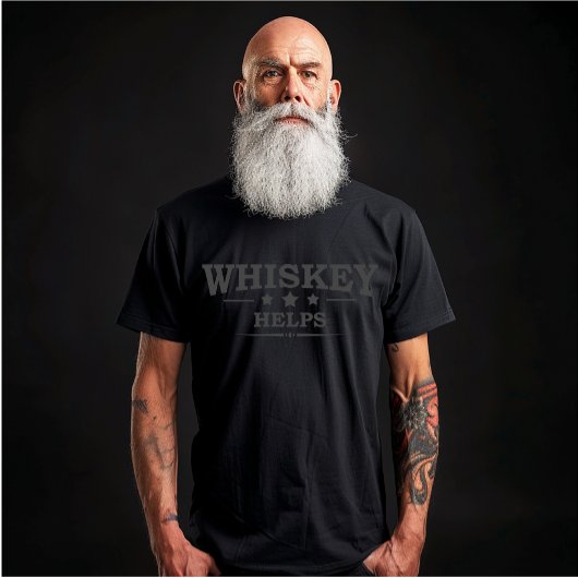 Whiskey helpt grappige drink alcoholische gezegden t-shirt