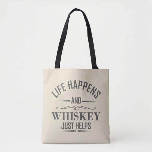 Whiskey helpt grappige drink alcoholische gezegden tote bag (Voorkant)